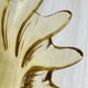 Yellow translucent blown glass pocket emptier