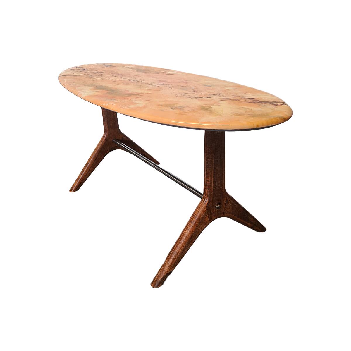 Vintage Design Oval Coffee Table, 1960s