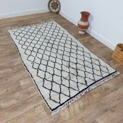 Handmade wool Berber rug 220 X 130 CM
