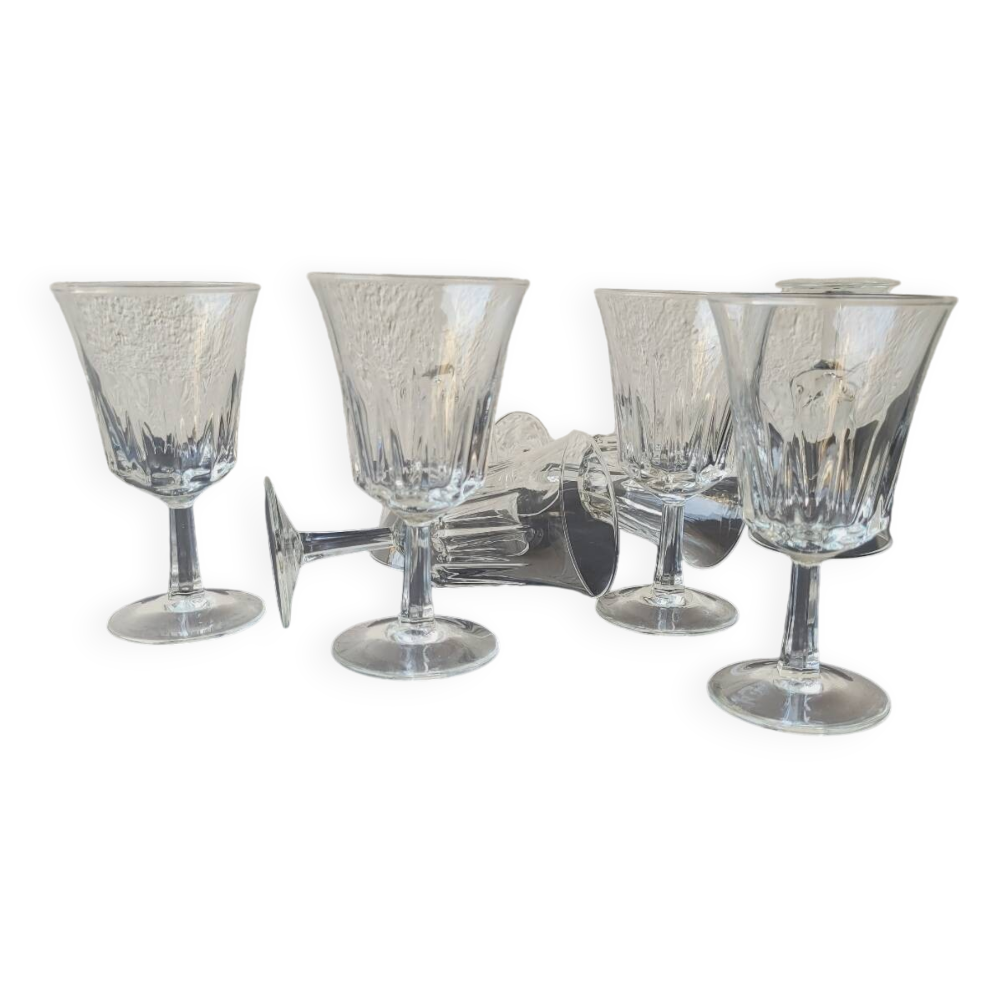 60's white wine glass set