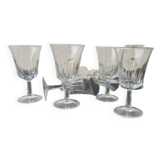 60's white wine glass set