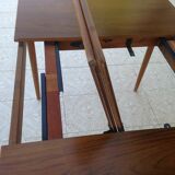 Table extendable scandinavian design teak growing butterfly