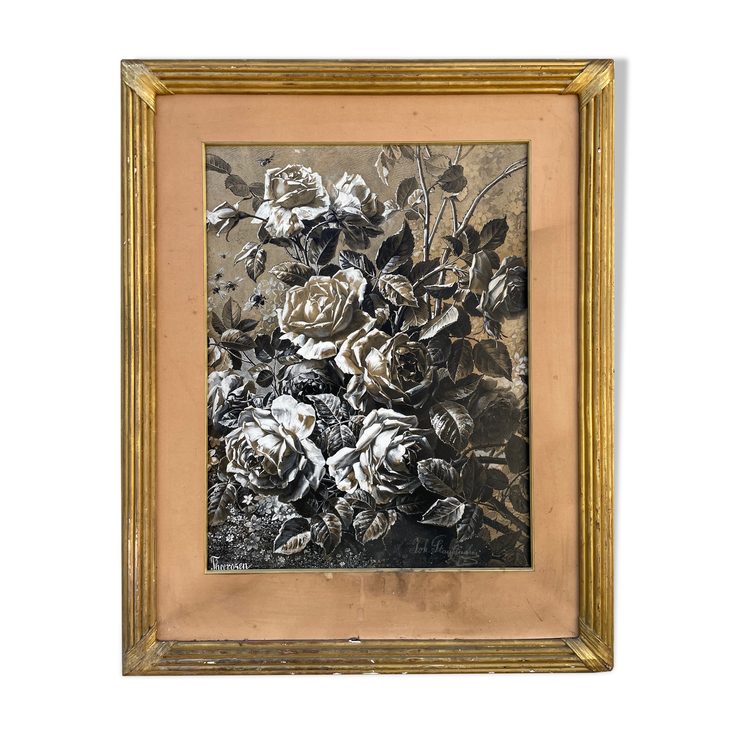 Painting old stauffacher roses, realistic