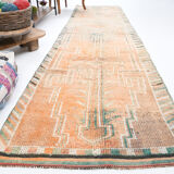 3x12 pale orange herki runner rug 99x380cm