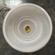 Old wrought iron lamp opalescent glass art deco