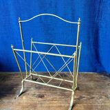 Neoclassical brass magazine rack. Maison Jansen. 1940s.
