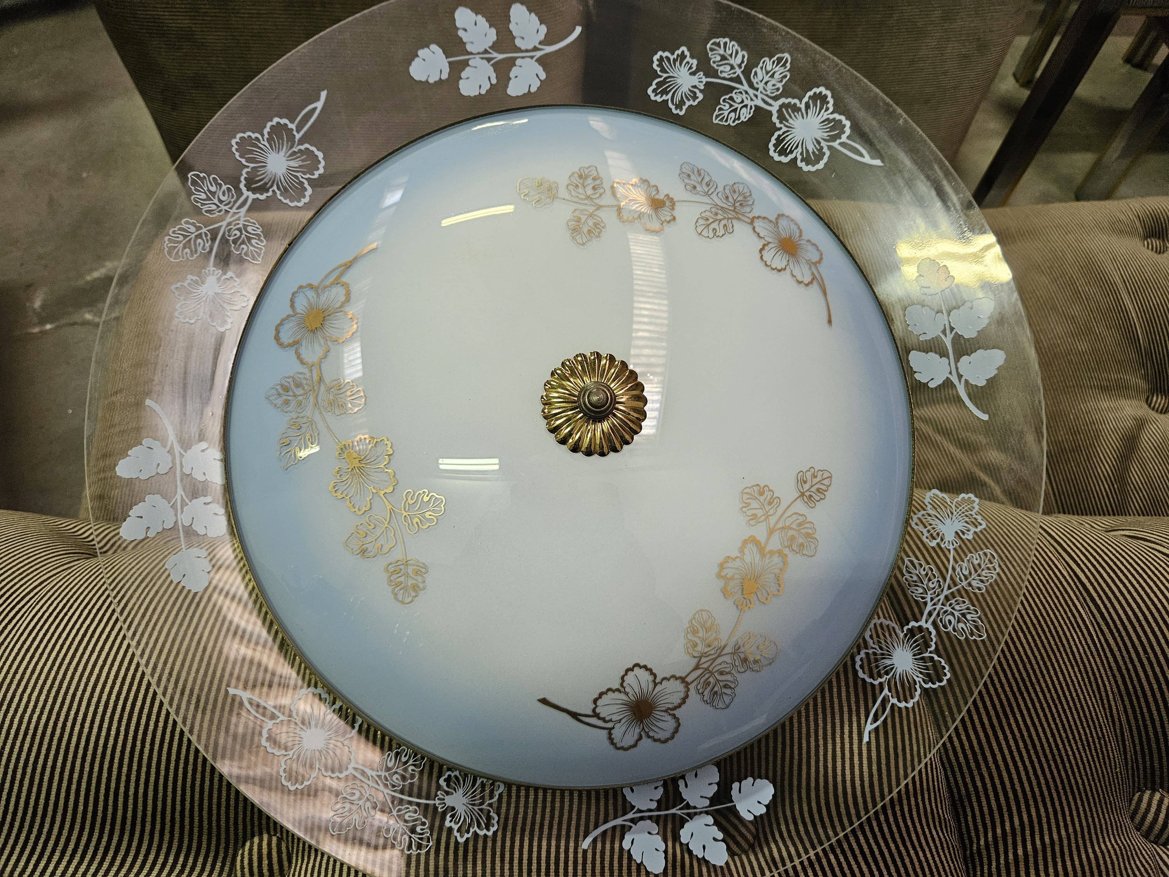 Lustre attribué à Pietro Chiesa pour Fontana Arte, années 1940