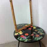 Vintage bamboo and rattan mirror 50x65cm