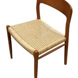 Set of 4 JL Moller model 75 chair by Niels Otto Moller Danish Design
