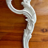 Louis XVI style bronze wall light with white patina