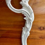 Louis XVI style bronze wall light with white patina