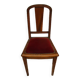 Chaise art-déco,velours rouge