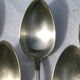 12 Apollo silver metal spoons in Transition Louis XV XVI style