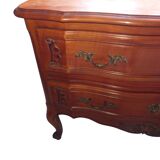 commode deux tiroirs regency teinte merisier XX  siècles