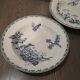 Series of 6 hollow plates in Sarreguemines earthenware model Carmen