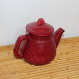 Red vintage teapot