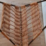 50's wicker iron magazine holder