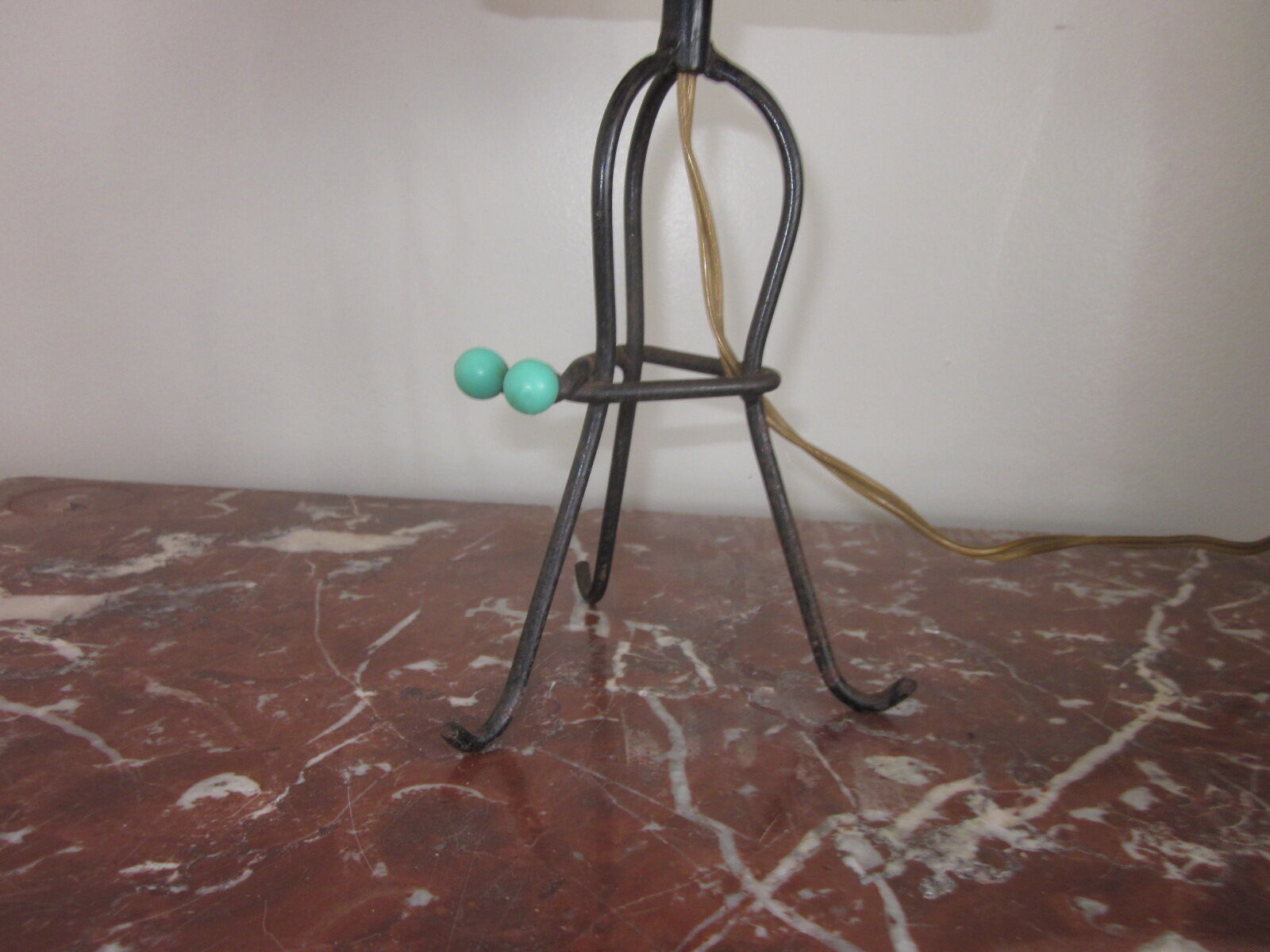 Metal and rope lamp 1950