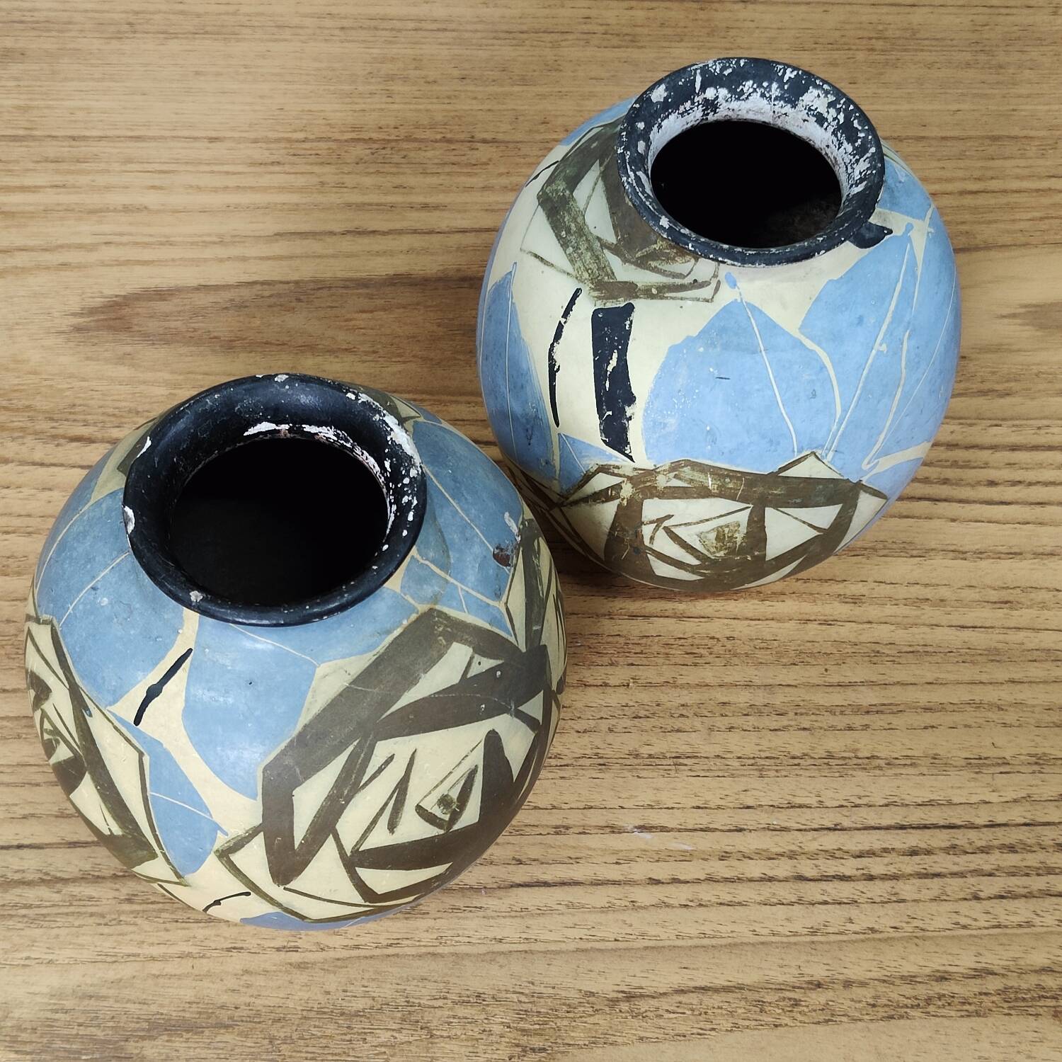 Pair of ceramic vases by Louis Giraud