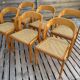 Set of 6 caned chairs by Baumann, gondola model.
