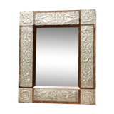 Old mirror, embossed tin
