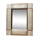 Old mirror, embossed tin