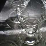 6 old champagne glasses
