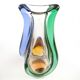 Mid-century modern vase, multicolour glass, designed by H. Mahanovska, Czechoslovakia, 1960s