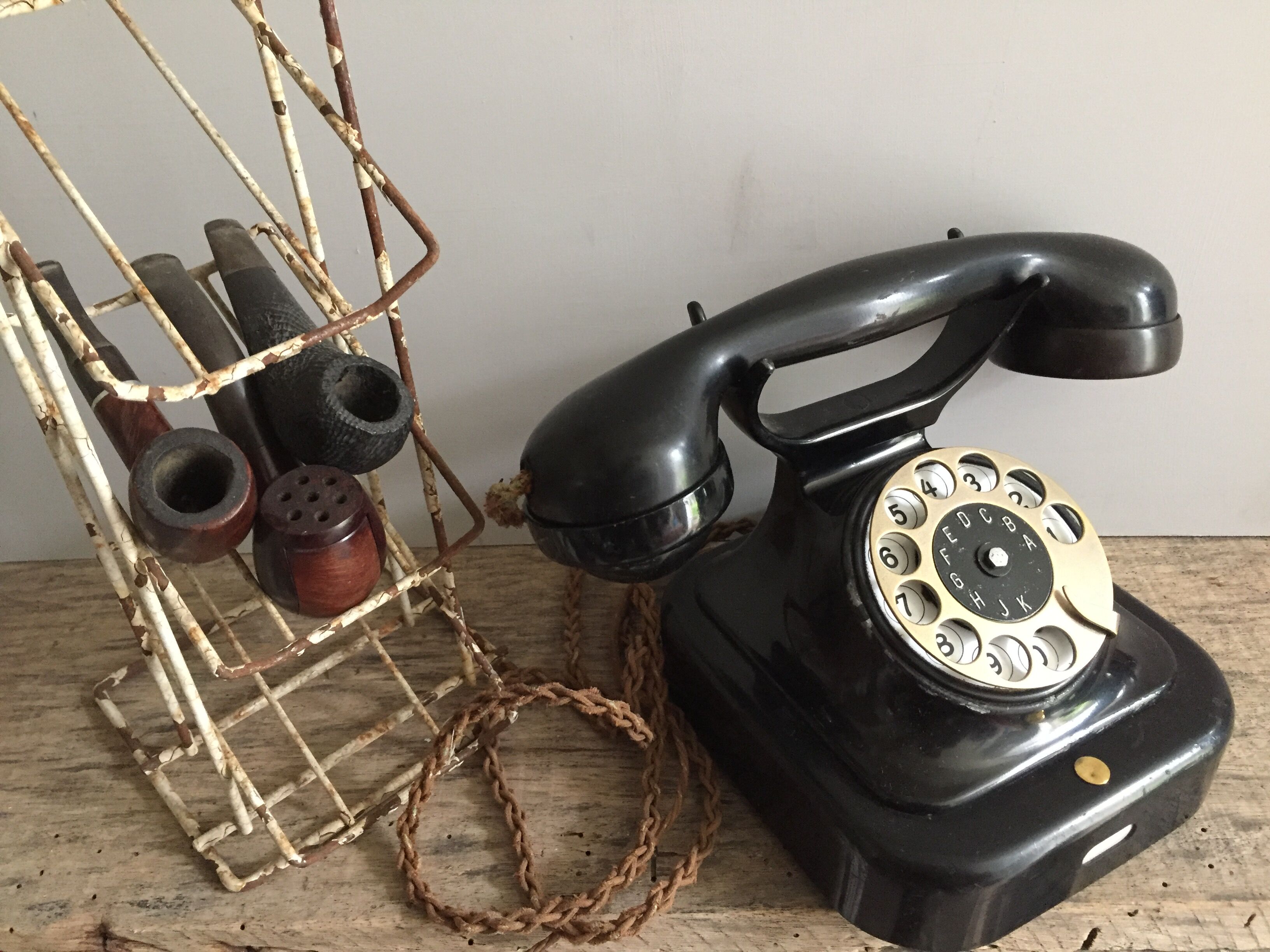 in the 1940s bakelite telephone
