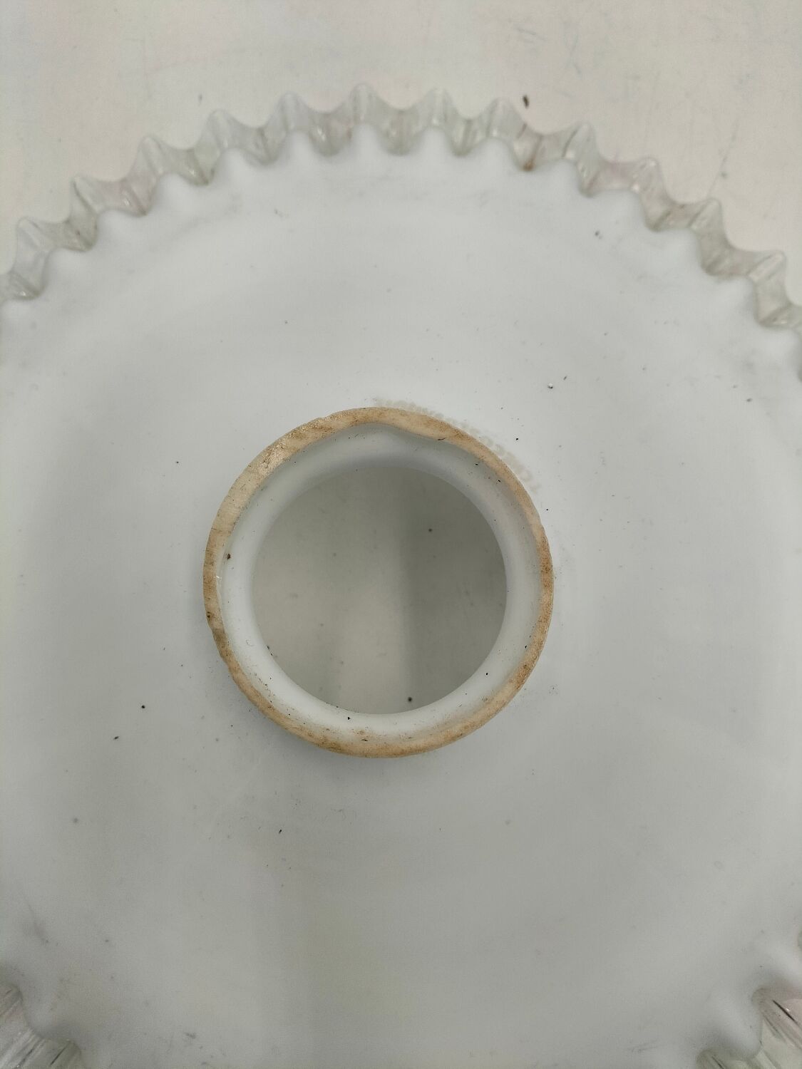 Opaline glass pendant light