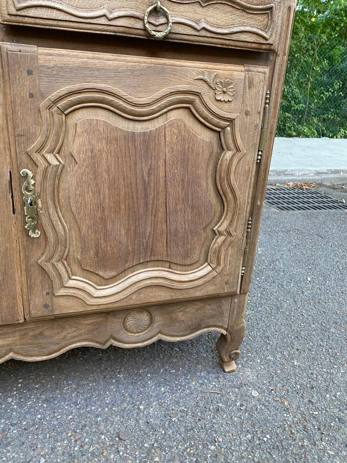 Louis XV sideboard renovated in solid oak, 18th century