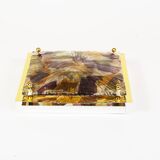 Brass and murano glass flush mount light by La Murrina Italy