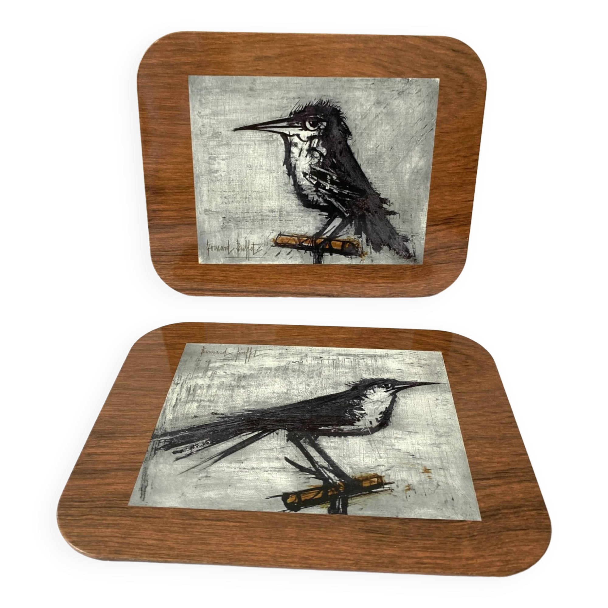 Birds trivet by Bernard Buffet vintage