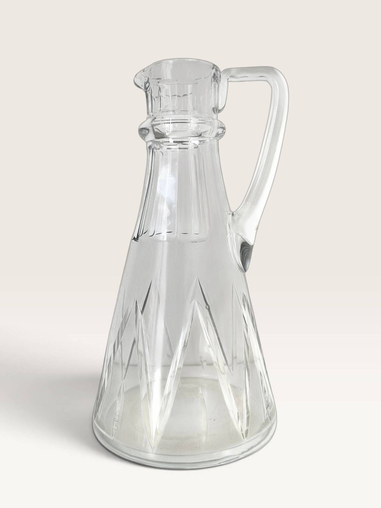 Art Deco crystal jug