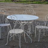 Wrought iron garden furniture