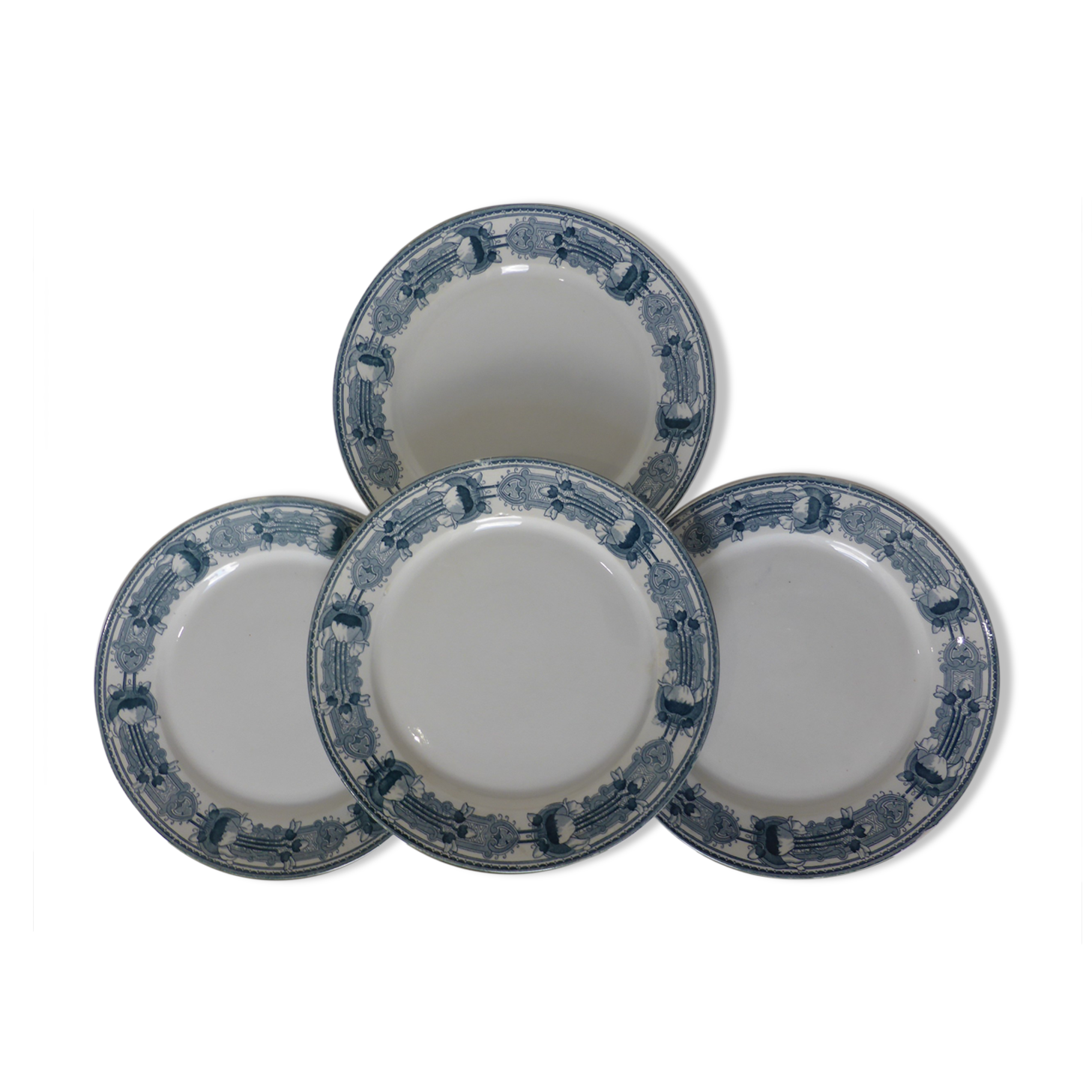 4 vintage dinner plates from CM&C, Massena model 220604