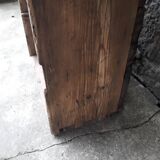 Rustic wooden craft shelf