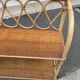 Wall shelf 2 trays, old, rattan.