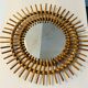 Authentic rattan sun mirror 60s