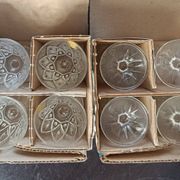 Service of 36 stemmed glasses complete, VMC Crystal, Reims, 1960s.