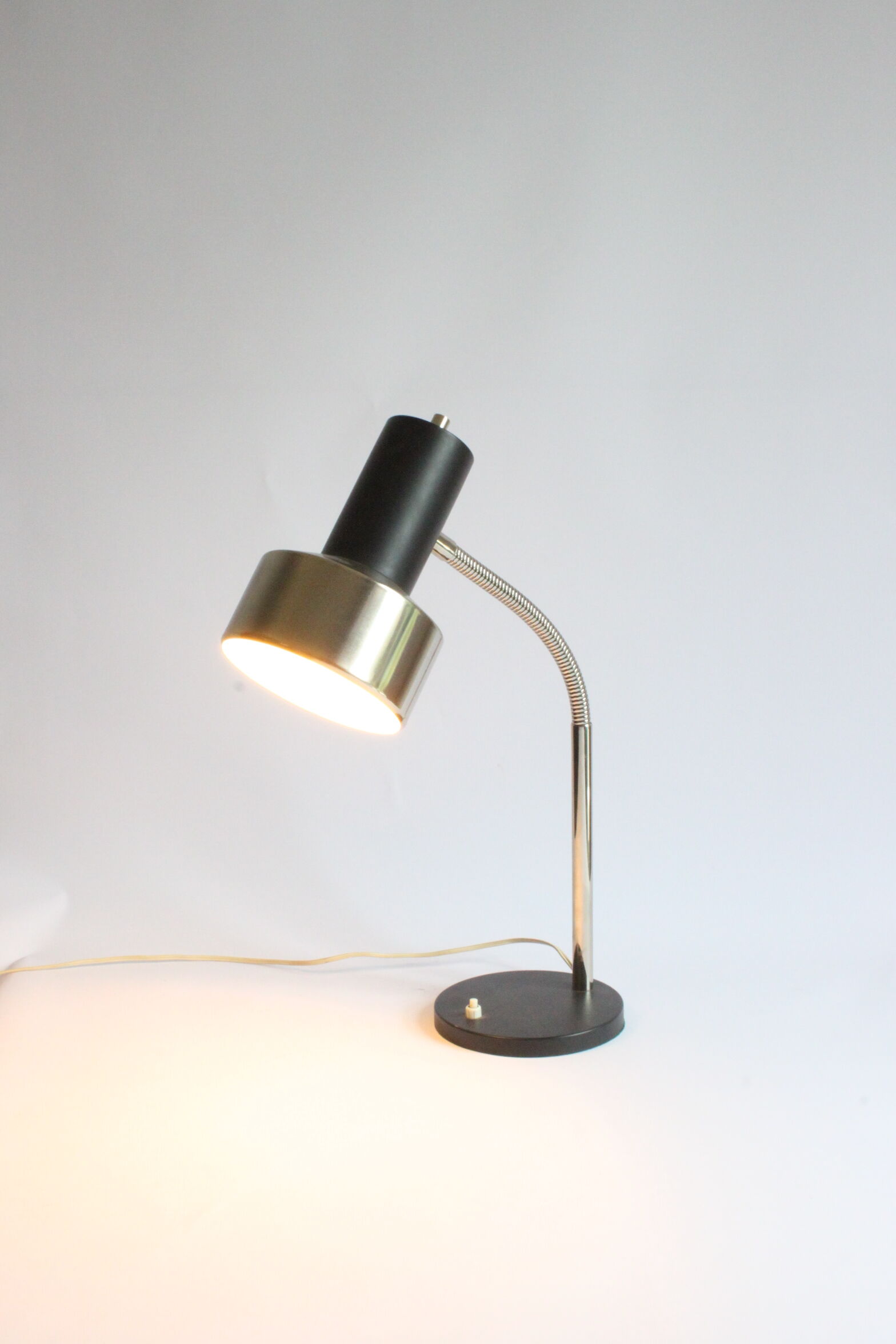 Gooseneck Copper Desk Lamp by Massive Belgium 1960s