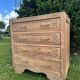 Vintage carved solid wood chest of drawers – 4 drawers