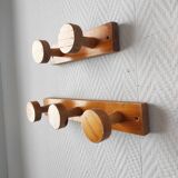 Vintage 70s pine coat hooks – Perriand Les Arcs style