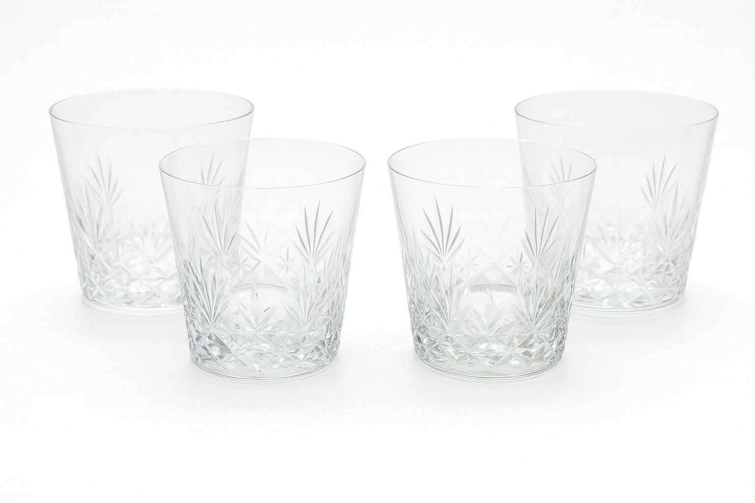 Crystal whisky glasses from Saint Louis, set of 4