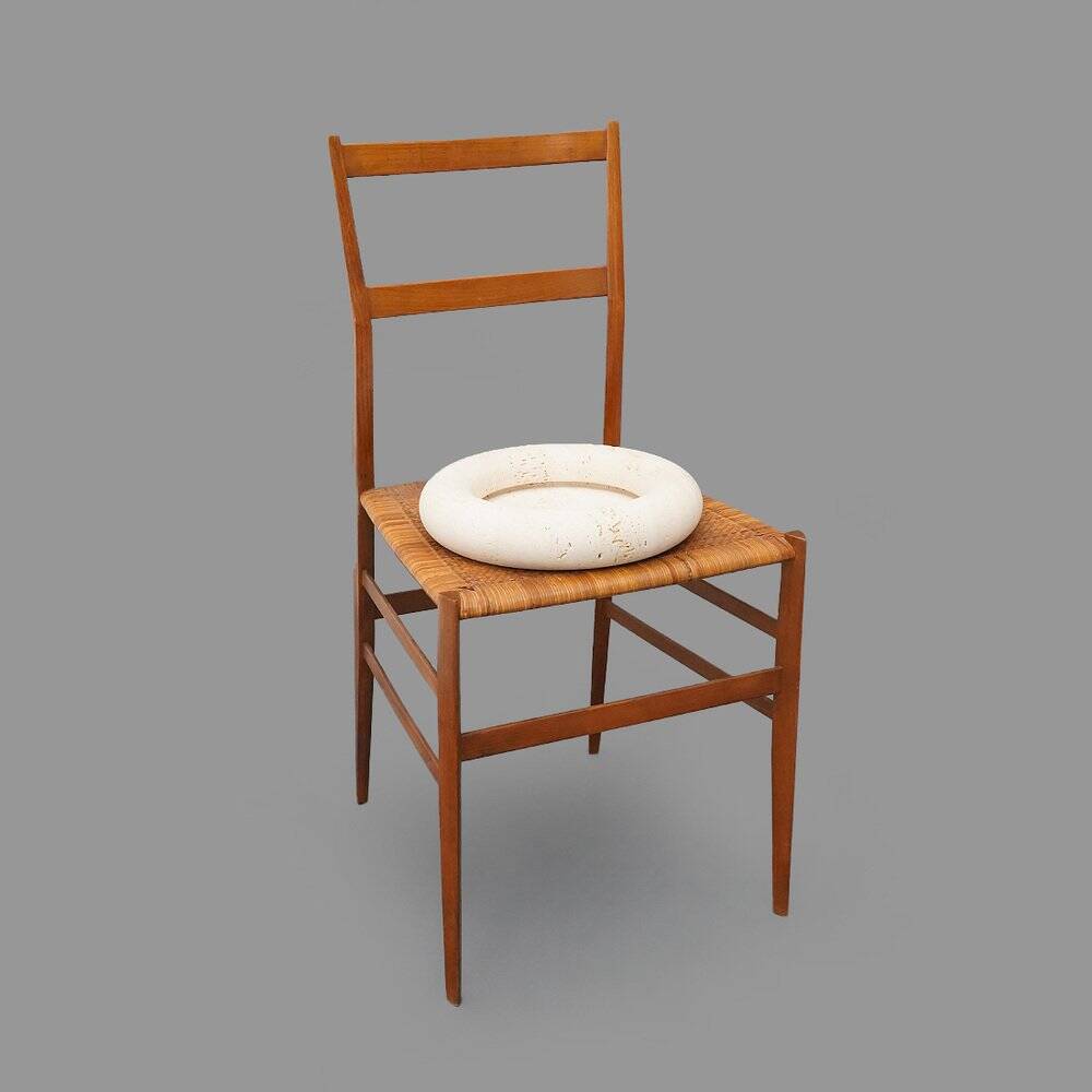 Bol Voltero in travertine by Pier Alessandro Giusti and Egidio Di Rosa for Up & Up, 1970s.