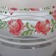 Vintage vase from the 1950s – Frosted glass with hand-painted decorations