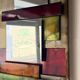 Large metal "polychrome" mirror — 1970s