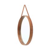 Round mirror with teak frame, 1960s