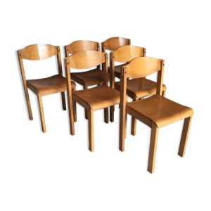 ensemble de 6 chaises - 1970