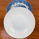 4 Churchill English ironstone soup plates, blue